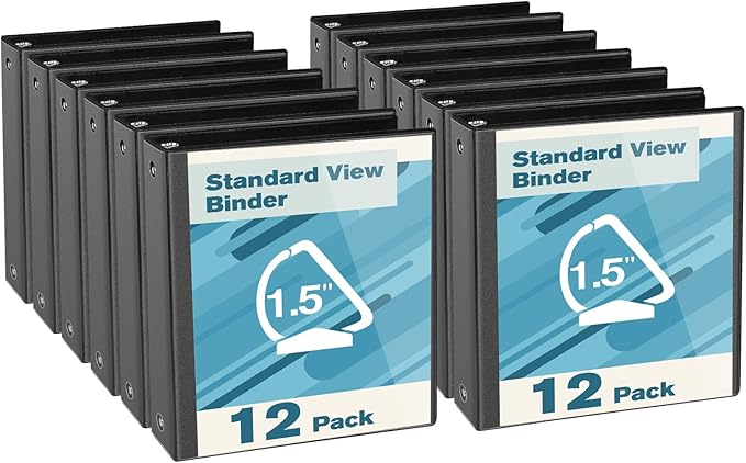 CIXILDTS 1.5-inch D Ring Binders, Fit US Letter Size Paper, 1-1/2" 3 Slant-D by CIXILDTSOffice