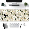 Daisy Floral Daisies Large Mouse Pad Watercolor Flowers Desk Mat, Washable by Mechanical+Cattle