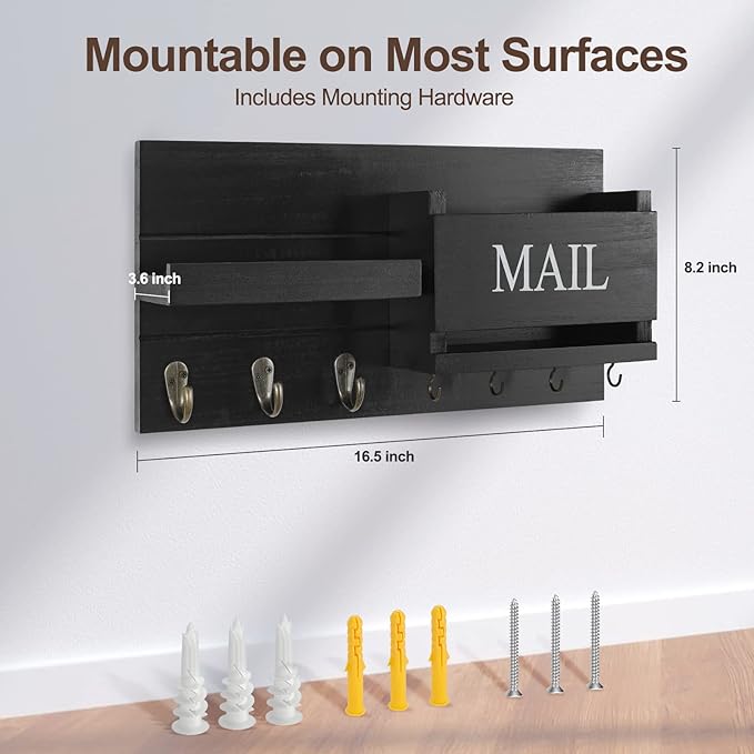 Lwenki Mail Organizer for Wall Mount – Key Holder - Image 7