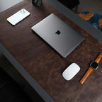 TORONATA Jersey Genuine Calfskin Leather Desk Pad, Office Desk Mat by TORONATA