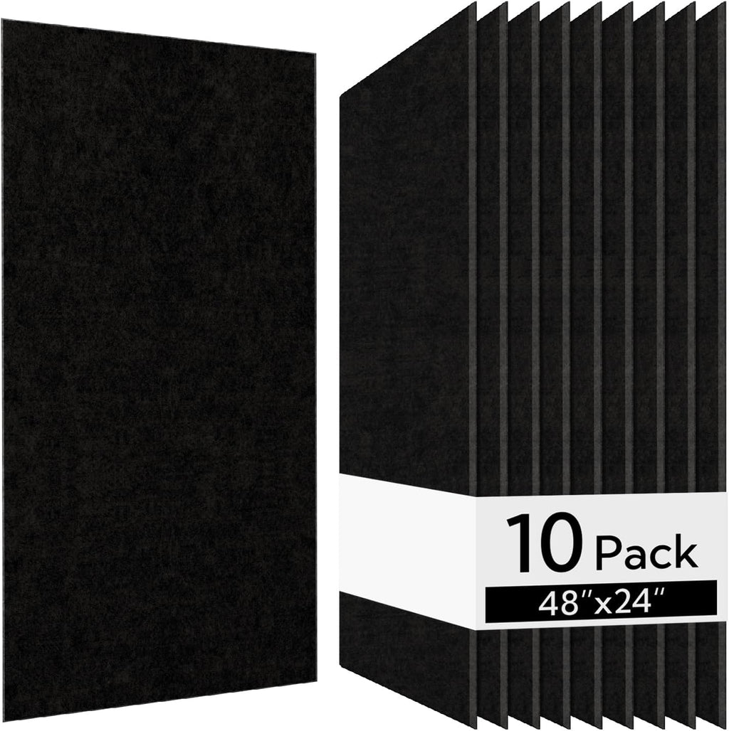 Olanglab Acoustic Wall Panels 10 Pack, 48 x 24 per Acoustic Panels Sound