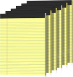 6 Pack Legal Pads 8.5" x 11" College Ruled Yellow Note Pads 8.5 x 11 Inch by Nichela