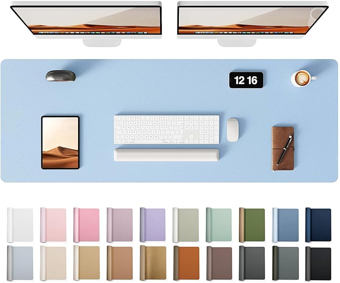 YSAGi Leather Desk Protector, Office Mat, Large Mouse Mat, Non-Slip PU Leather by YSAGi