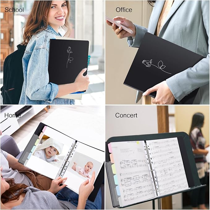 Uquelic 80-Pocket Binder with Plastic Sleeves - Image 9
