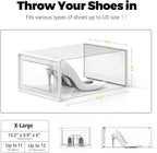 SEE SPRING X-Large Shoe Storage Box Fit Size 11, Space Saving Foldable Shoe - Image 5