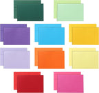Silunkia 100 Packs 10 Assorted Colors Blank Flat Cards and Envelopes 4 x 6 by Silunkia