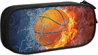 Basketball Pencil Case for Sports Boys Girls, High Capacity Cool Black Pencil by SNAPMADE
