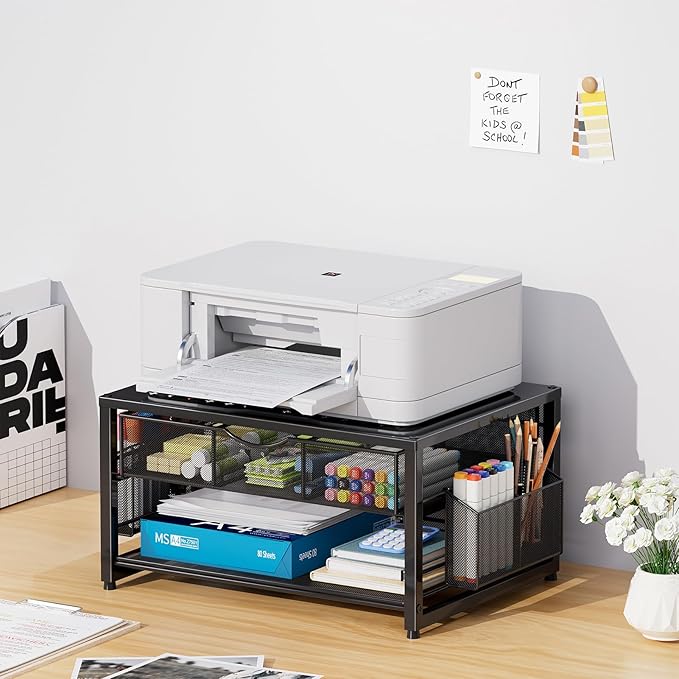 Marbrasse Metal Printer Stand for Desk - Image 2