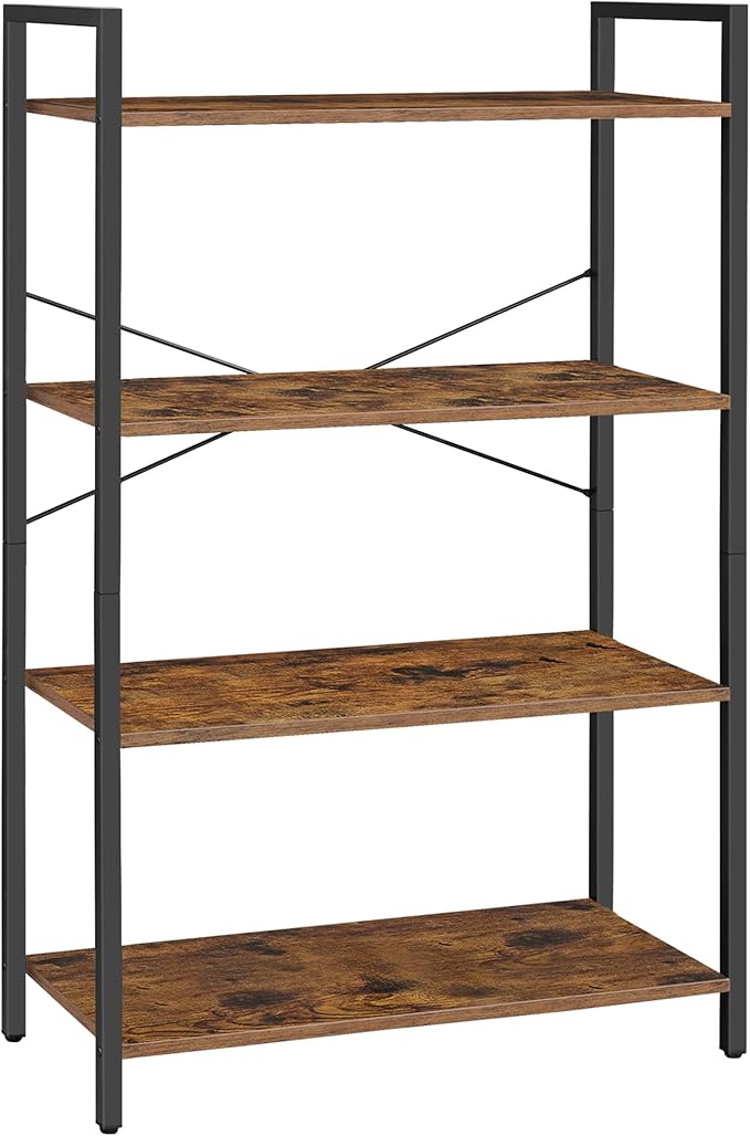 VASAGLE 4-Tier Tall Bookshelf, Large Bookcase - Image 7