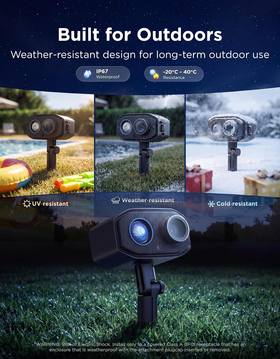 Govee Outdoor Halloween Projector Light, 3D Dynamic Visual Holiday Decor