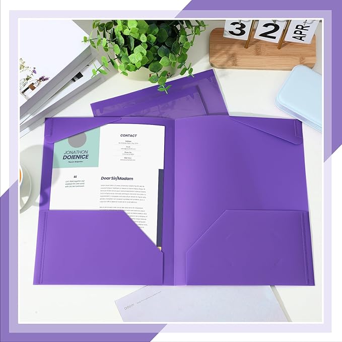 Henoyso 18 Pcs Plastic Folders - Image 4