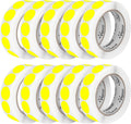 Perco Fluorescent Yellow 1-Inch Perforated Circle Dot Sticker Labels—10 Rolls
