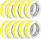Perco Fluorescent Yellow 1-Inch Perforated Circle Dot Sticker Labels—10 Rolls by Perco