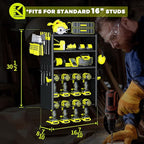 KAFAHOM Power Tool Organizer, Large 8 Drill Holder Wall Mount - Image 6