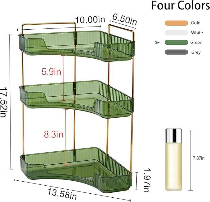 YCIA&DONE Corner Bathroom Counter Organizer, Makeup Organizer - Image 4