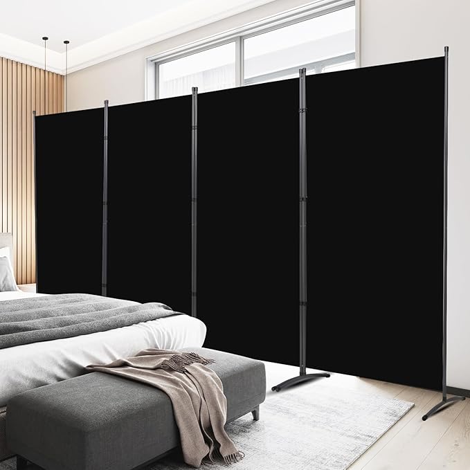 Room Divider 6FT Folding Privacy Screens, 4 Panel Partition Room Dividers by HOMSCREENER
