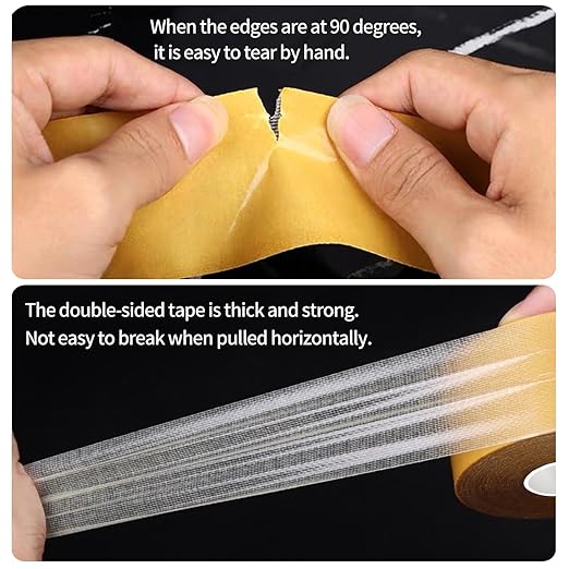 KAIYUER 3.2in x 66FT, Double Sided Fabric Tape Heavy Duty, Strong Double Sided - Image 2
