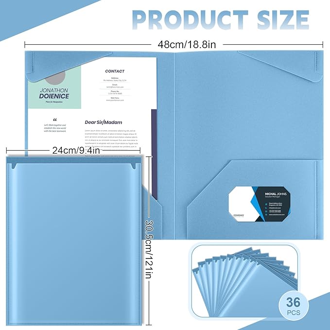 Henoyso 36 Pcs Plastic Folders - Image 2