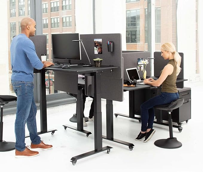 Stand Up Desk Store ReFocus Clamp-on Acoustic Desk Divider Privacy Panel That - Image 3