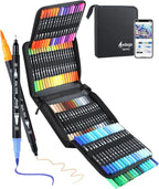 AEDAGA 100 Colors Numbered Dual Tip Brush Pens by AEDAGA