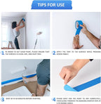 SEBETOW 10 Rolls Painters Tape 1.41 inch Bulk Painter Tape Blue Wide Roll - Image 7