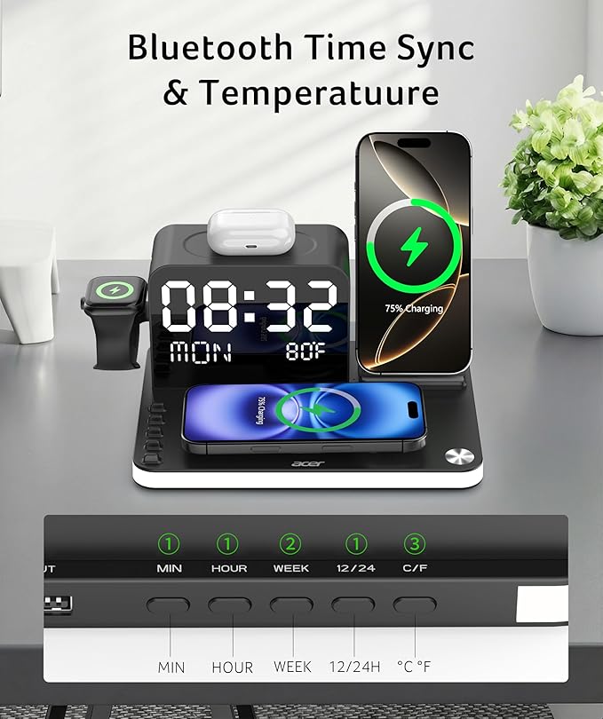 acer 7-in-1 Wireless Charging Station: Charger Stand - Image 5