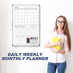 Lincia Dry Erase Calendar for Wall Undated Dry Erase Calendar Planner Aluminum - Image 4