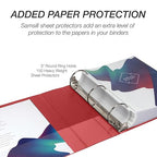 Samsill 3 Inch 3 Ring Binders, Made in USA, Economy Round Ring, 550 Sheet - Image 7