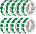 Perco Green 1-Inch Perforated Circle Dot Sticker Labels — 10 Rolls, 000 Round by Perco