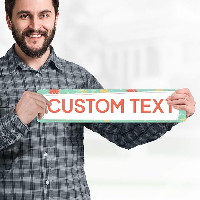Custom Sign, Custom Street Sign, 11 Font Colors, 13 Font Styles, 4 Hole Options - Image 2