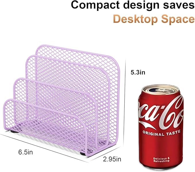 gianotter Mail Organizer Countertop, Metal File Holder - Image 6