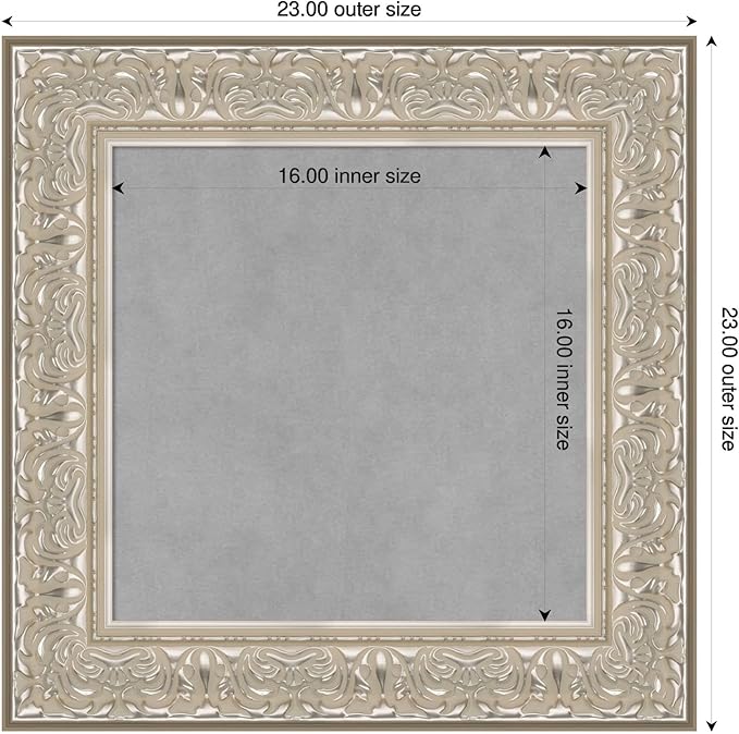 Amanti Art Silver Framed Magnetic Board 23x23 Small Vision Board - Image 2
