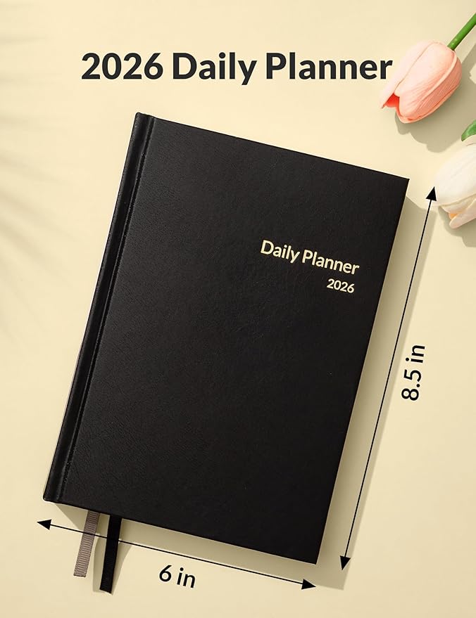 SUNEE 2026 Daily Planner A5 Hardcover – Hourly Schedule Organizer - Image 4