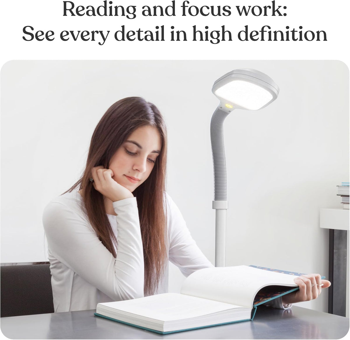 Brightech Litespan - Bright LED Floor Reading Lamp for Over Chair Crafts and ...