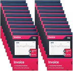 XKDOUS 20 Pack Invoice Book, 2-Part Carbonless, 5-9/16" x 8-7/16" Invoice by XKDOUS