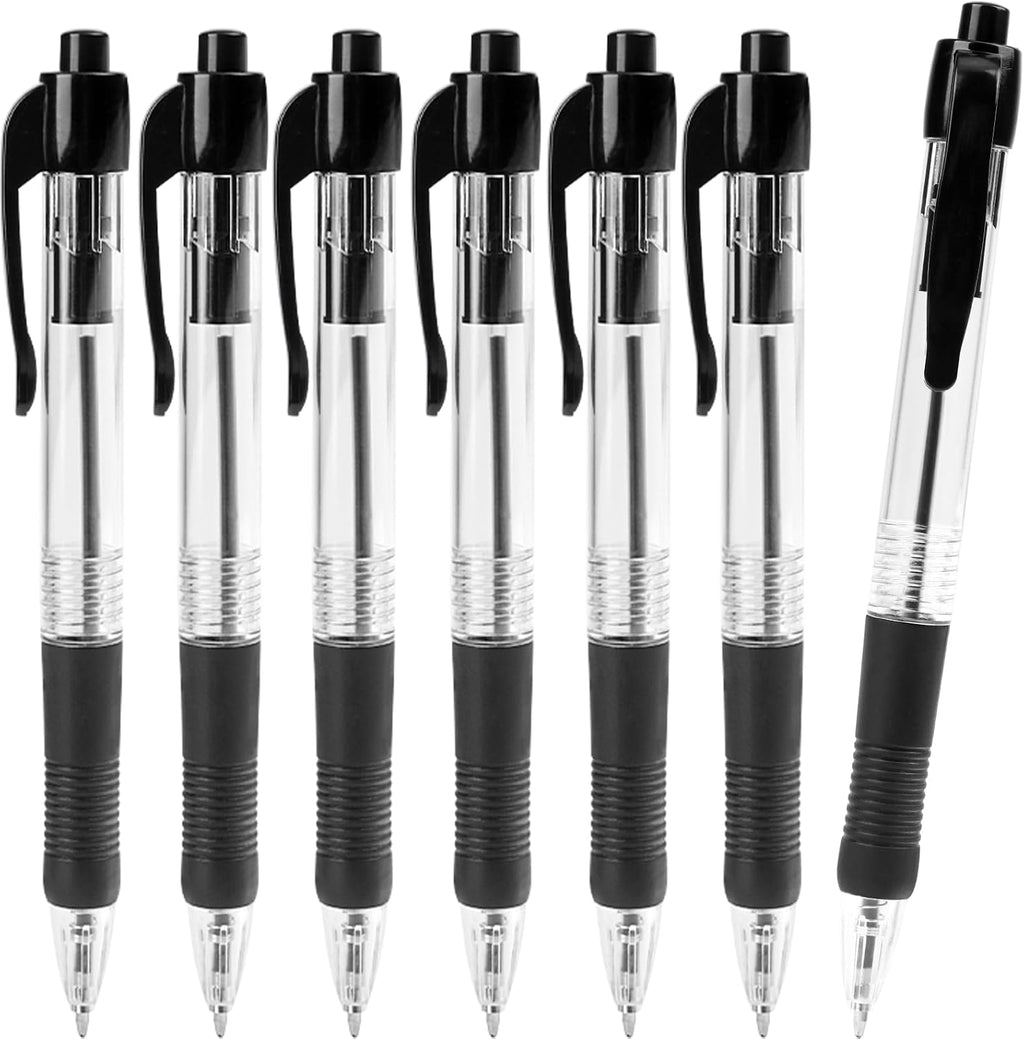 200 Pack Ballpoint Pens Bulk, Retractable Black Pens Ballpoint Medium Point 1mm with Super Soft Grip, No Bleed Ink Pens Smooth Writing, School, Office, Teacher Supplies, Best Gifts for Coworkers