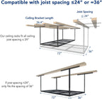 fleximounts 3x6 overhead garage ceiling storage rack, 2, package contents