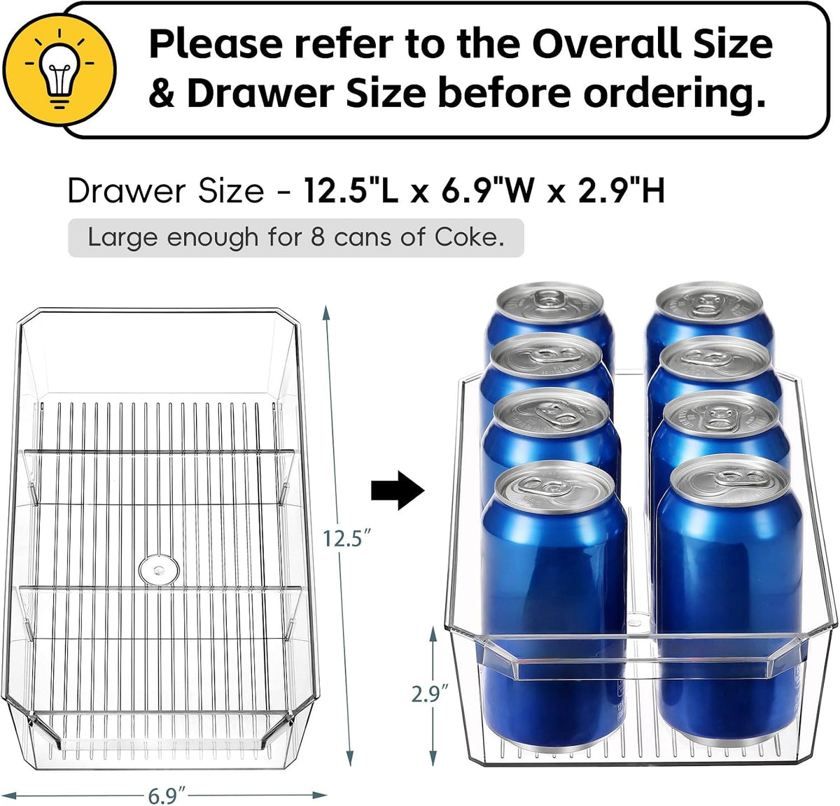 2 Set, 2 Tier Clear Organizer with Dividers for Cabinet, Shlef, Counter - Mul...