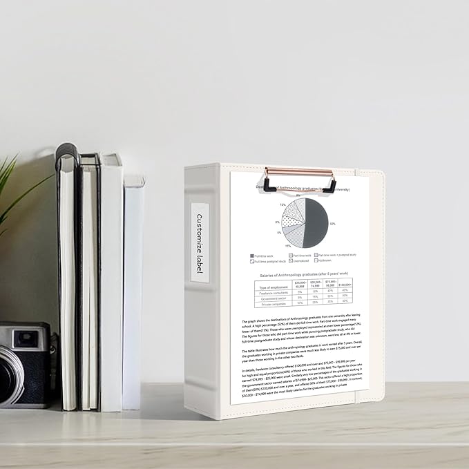 Ospelelf Mini Binder 3 Ring 2 Inch, Professional Clipboard Dividers - Image 2