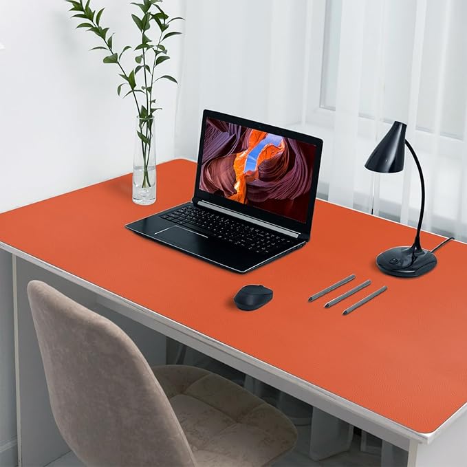 Boutilon Leather Desk Pad Protector, Non-Slip Mouse Pad, Laptop Desk Pad - Image 6