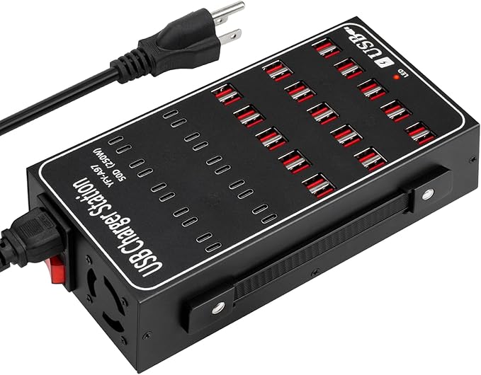 250W Charging Station for Multiple Devices, Stations for MacBook, Android Cell by Lcoco%26Dream
