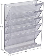 EASEPRES Desk File Organizer Mesh 6-Tier, Hanging Wall Mount Document - Image 7