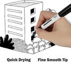 cloudriver Permanent Markers, 148 Pack Black Permanent Markers Set, Fine Point - Image 6