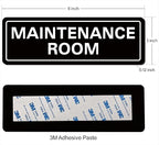 Maintenance Room Sign, Premium Durable Acrylic Material, Super Strong Adhesive - Image 2
