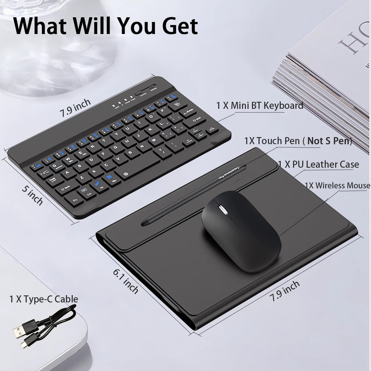 4-in-1 Wireless Keyboard Case for Google Pixel 10 9 11 Pro Fold