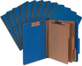 Blue Summit Supplies 10 Blue Classification Folders, 3 Divider, Letter | Heavy duty 25pt blue pressboard, 3 dividers, 2 in expansion, 2 prong, medical records and client files
