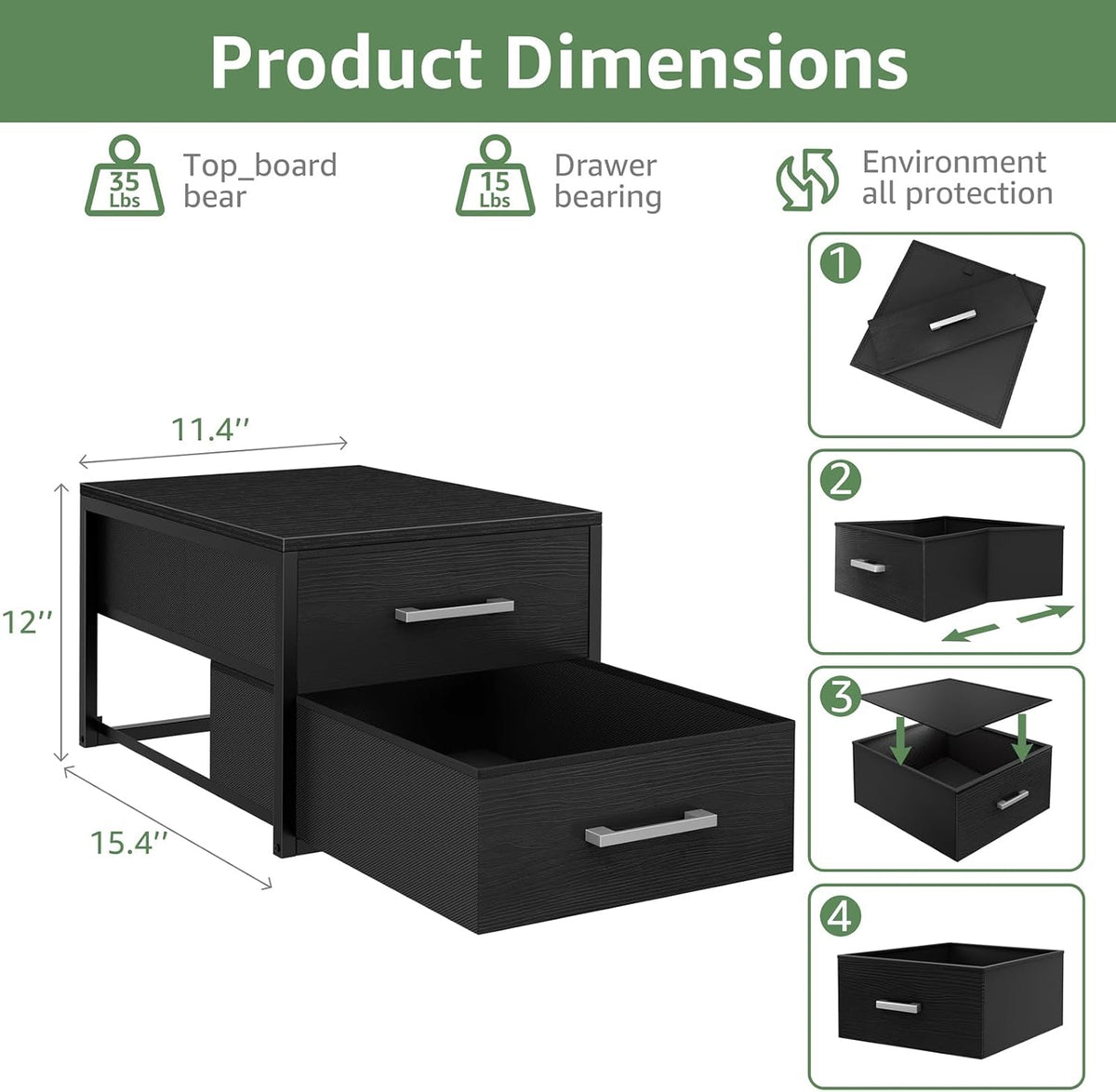 BOLUO Stackable Storage Drawers Narrow Closet Organizers and Storage Fabric B...