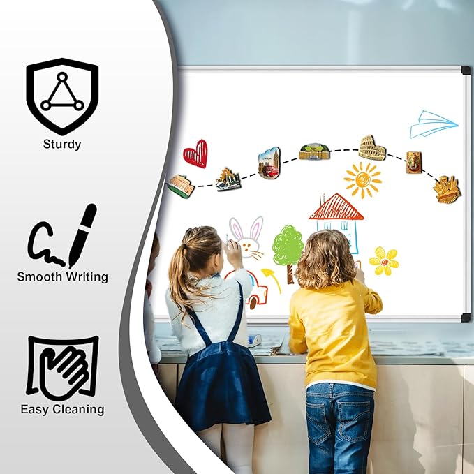 XBoard Magnetic Whiteboard 48 x 31 inch, Dry Erase Board - Image 4