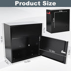 Large Wall Mount Mailbox with Lock and Outgoing Mail Flag - Image 3