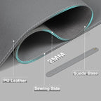 Leather Desk Pad Protector, Desk Mat, Large Mouse Pad, Non-Slip Desk Blotter - Image 2